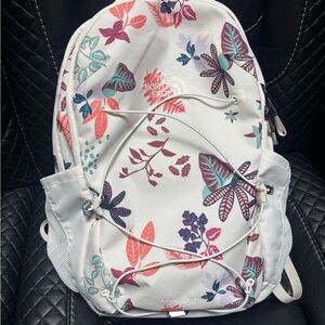 north face backpack white floral The Jester Luxe for Women in Gardenia White/Burnt Glik's When TNF built the Borealis The North Face Womens Jester